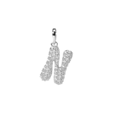 Pave Dome Letter Charm