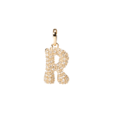Pave Dome Letter Charm