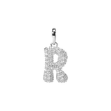 Pave Dome Letter Charm