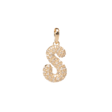 Pave Dome Letter Charm