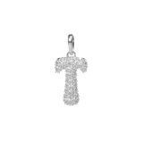 Pave Dome Letter Charm