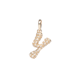 Pave Dome Letter Charm