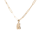 Pave Dome Letter A Necklace