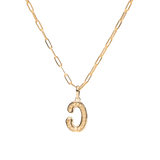 Pave Dome Letter C Necklace - PRMAL
