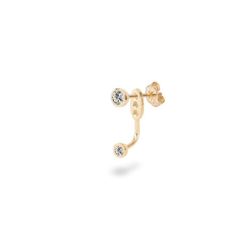 0.05ct Bezel Earring Charm - PRMAL