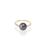 Black Pearl Oval Ring