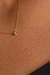 0.05ct Bezel Diamond Necklace