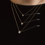 0.1ct Bezel Diamond Necklace - PRMAL