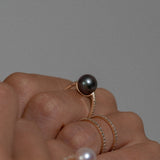 Black Pearl Oval Ring - PRMAL