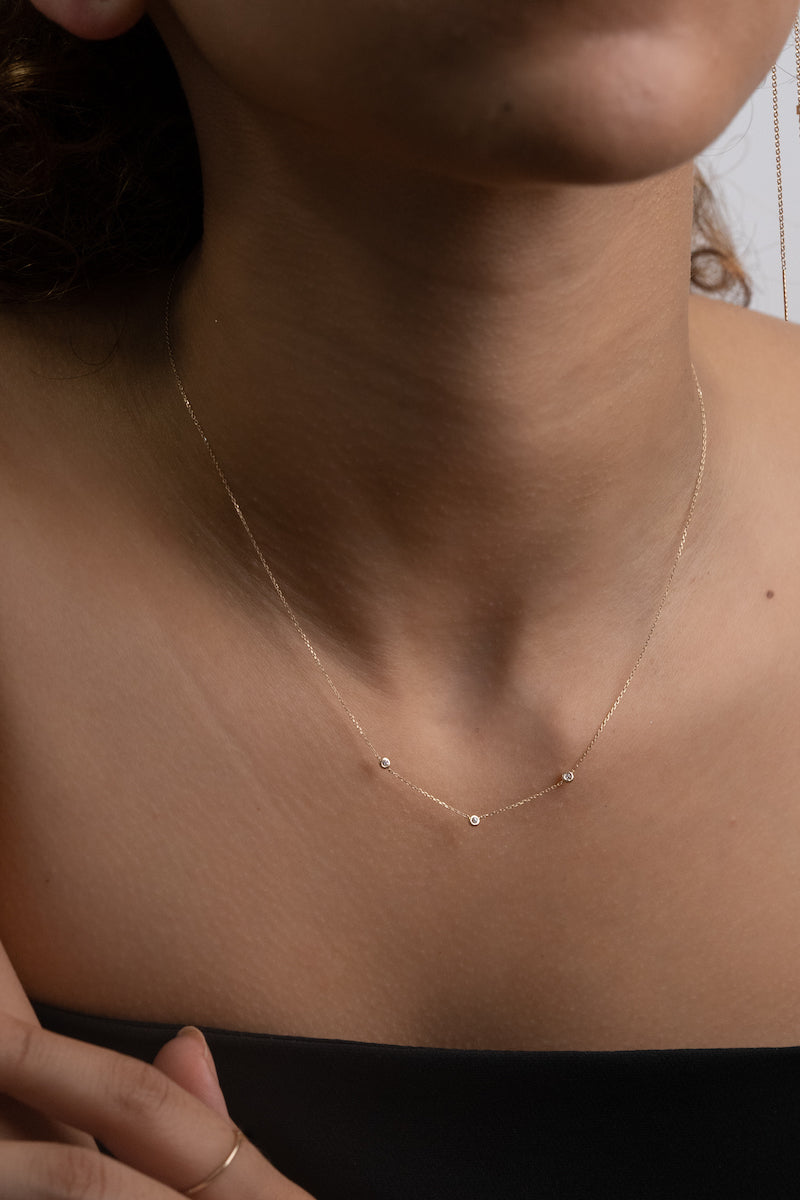 Bezel Station Necklace PRMAL