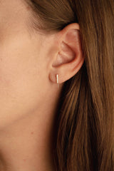 Line Diamond Tail Earring - PRMAL