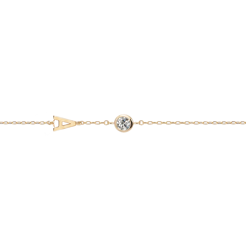 Letter Diamond Bracelet - PRMAL