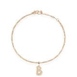 Pave Dome Letter B Bracelet - PRMAL