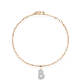 Pave Dome Letter B Bracelet - PRMAL
