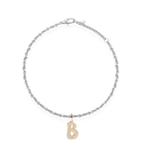 Pave Dome Letter B Bracelet - PRMAL