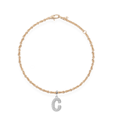 Pave Dome Letter C Bracelet - PRMAL