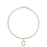 Pave Dome Letter C Bracelet - PRMAL