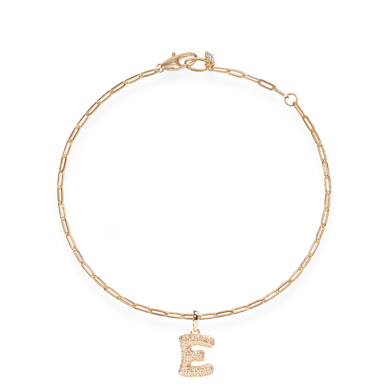 Pave Dome Letter Bracelet - PRMAL