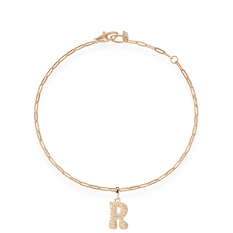 Pave Dome Letter Bracelet - PRMAL