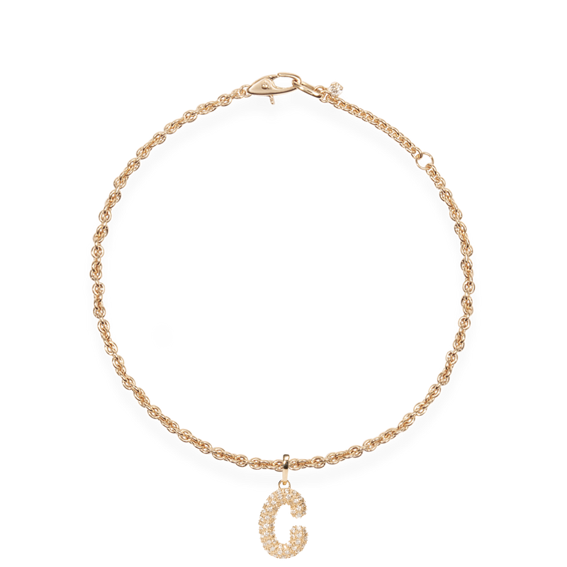 Pave Dome Letter Bracelet - PRMAL