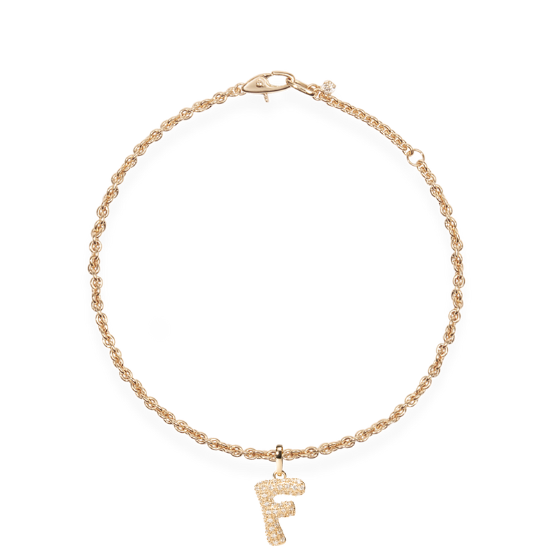 Pave Dome Letter Bracelet