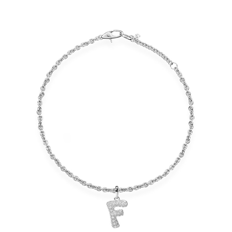 Pave Dome Letter Bracelet