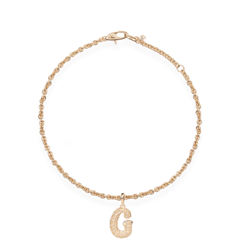 Pave Dome Letter Bracelet