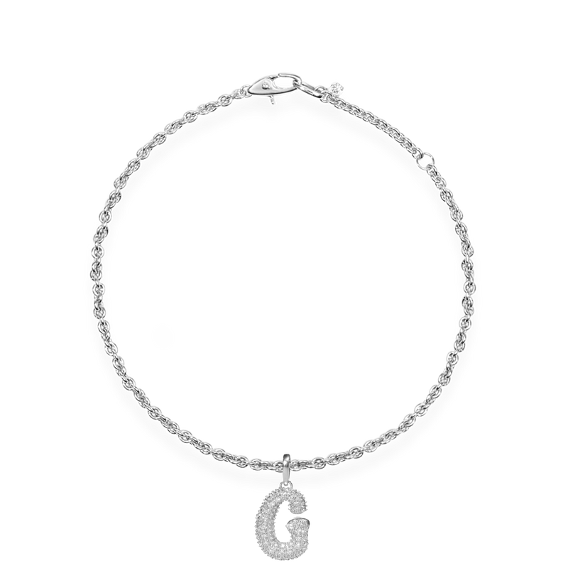 Pave Dome Letter Bracelet