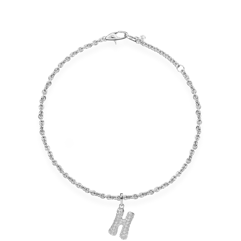 Pave Dome Letter Bracelet