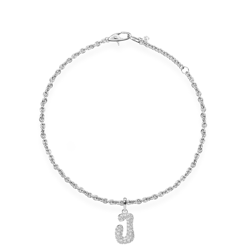 Pave Dome Letter Bracelet