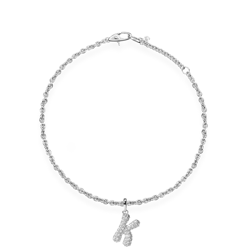 Pave Dome Letter Bracelet