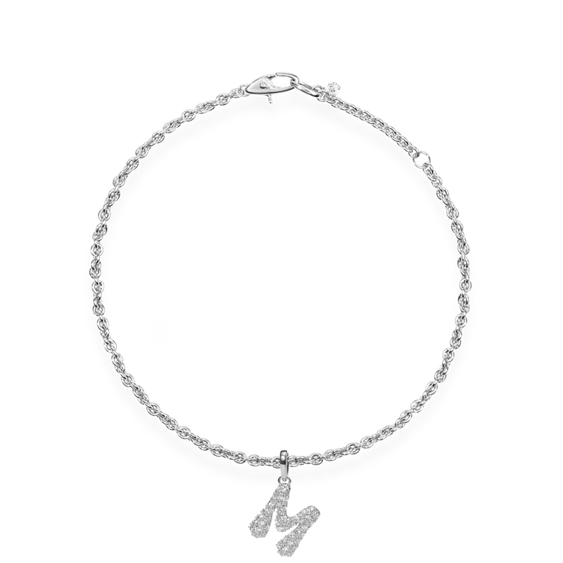 Pave Dome Letter Bracelet