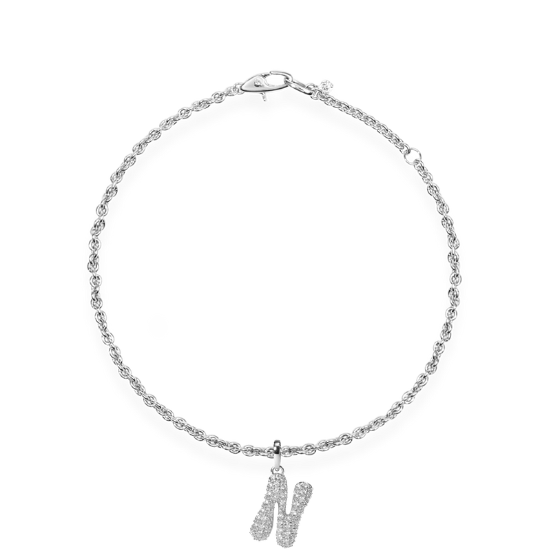 Pave Dome Letter Bracelet