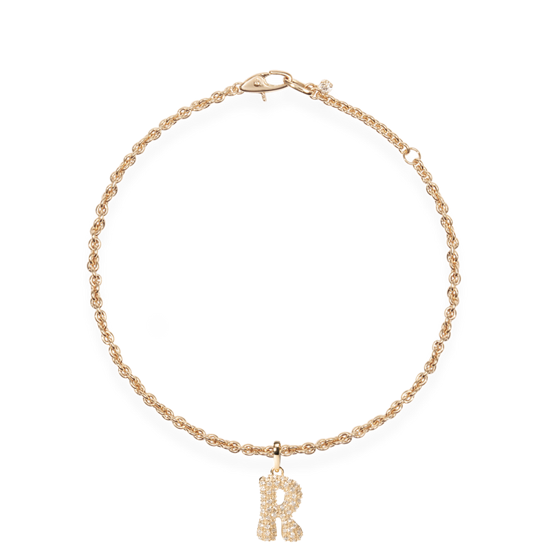 Pave Dome Letter Bracelet