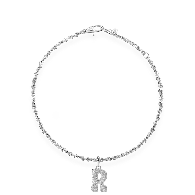 Pave Dome Letter Bracelet