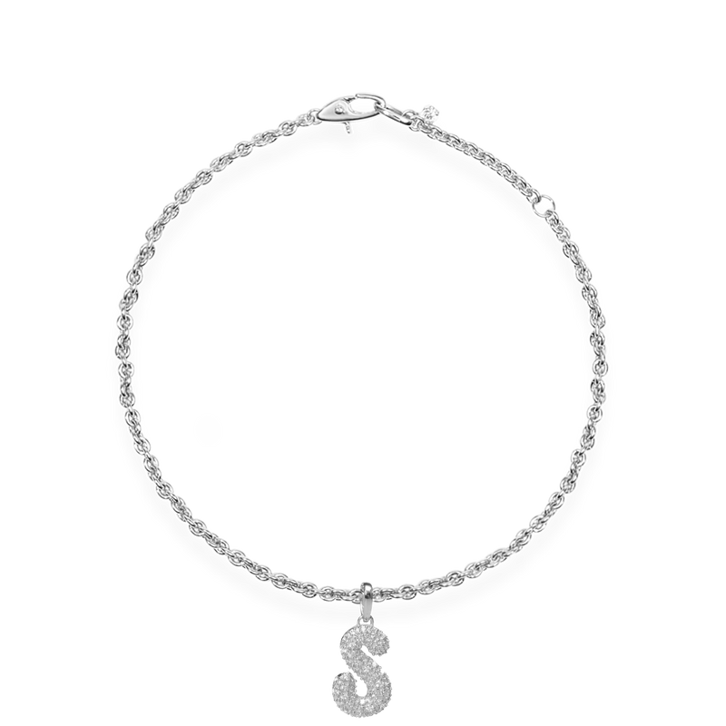 Pave Dome Letter Bracelet
