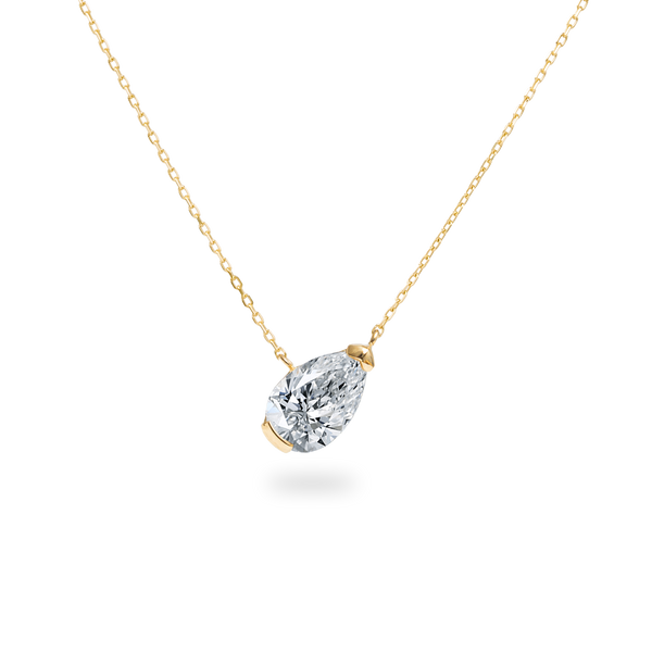 Facet 1ct Pear Necklace - PRMAL