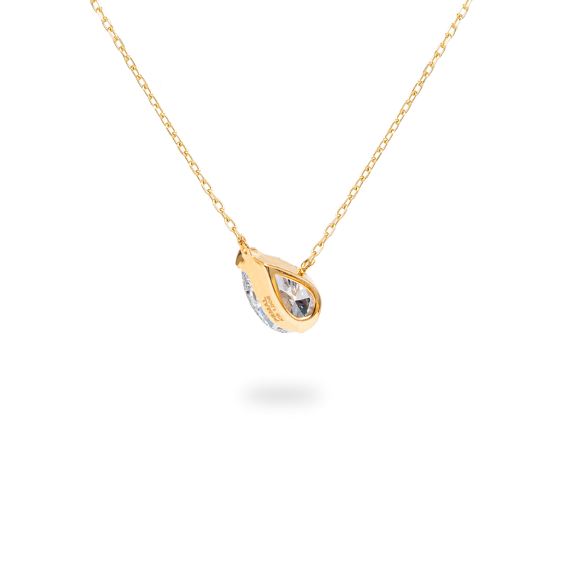 Facet 1ct Pear Necklace