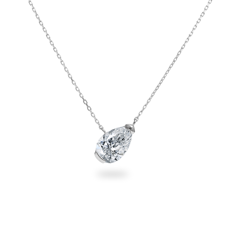 Facet 1ct Pear Necklace - PRMAL