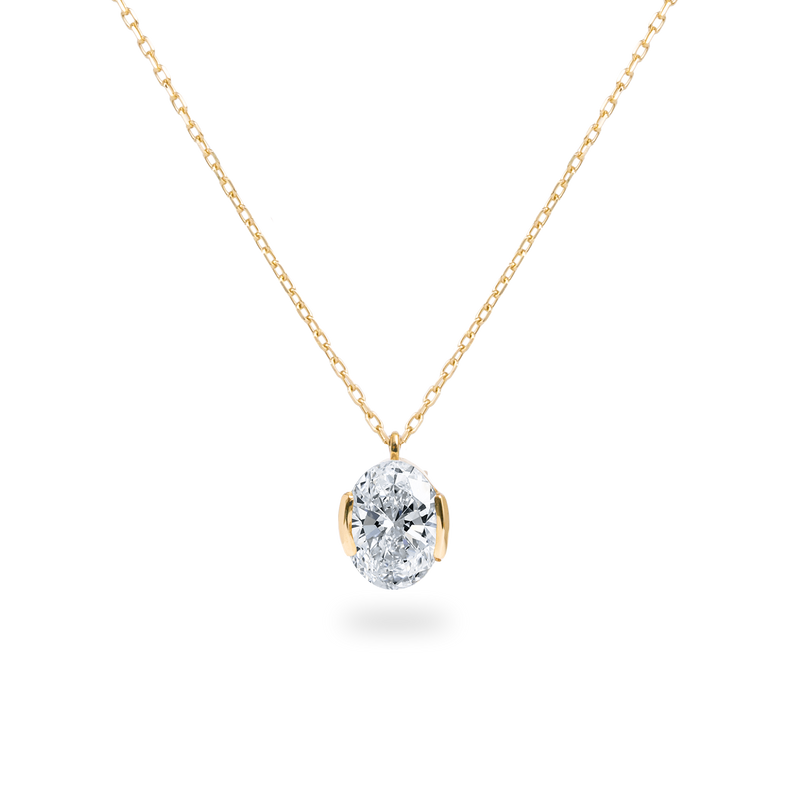 Facet 1ct Oval Necklace - PRMAL