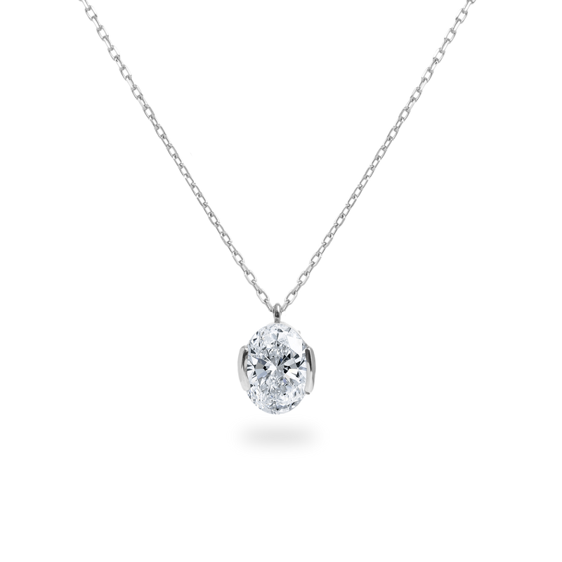 Facet 1ct Oval Necklace