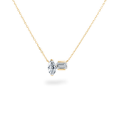 Marquise Emerald Duo Necklace - PRMAL