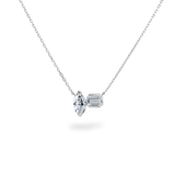 Marquise Emerald Duo Necklace - PRMAL