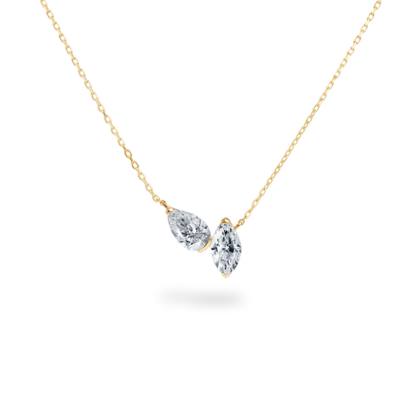 Pear Marquise Duo Necklace - PRMAL