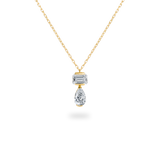 Emerald Pear Duo Necklace - PRMAL