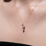 Emerald Pear Duo Necklace - PRMAL