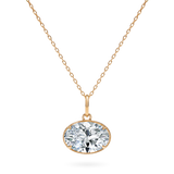 2ct Oval Diamond Charm - PRMAL