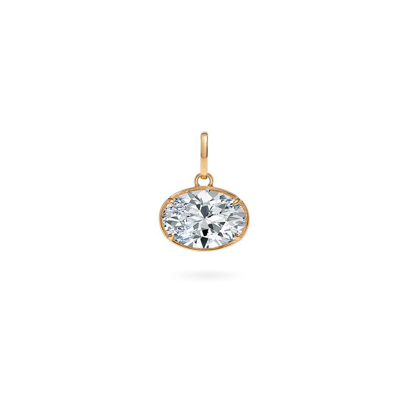3ct Oval Diamond Charm - PRMAL