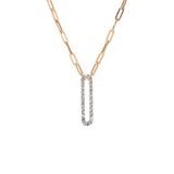 Pave Clip Necklace