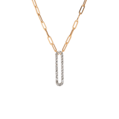 Pave Clip Necklace - PRMAL